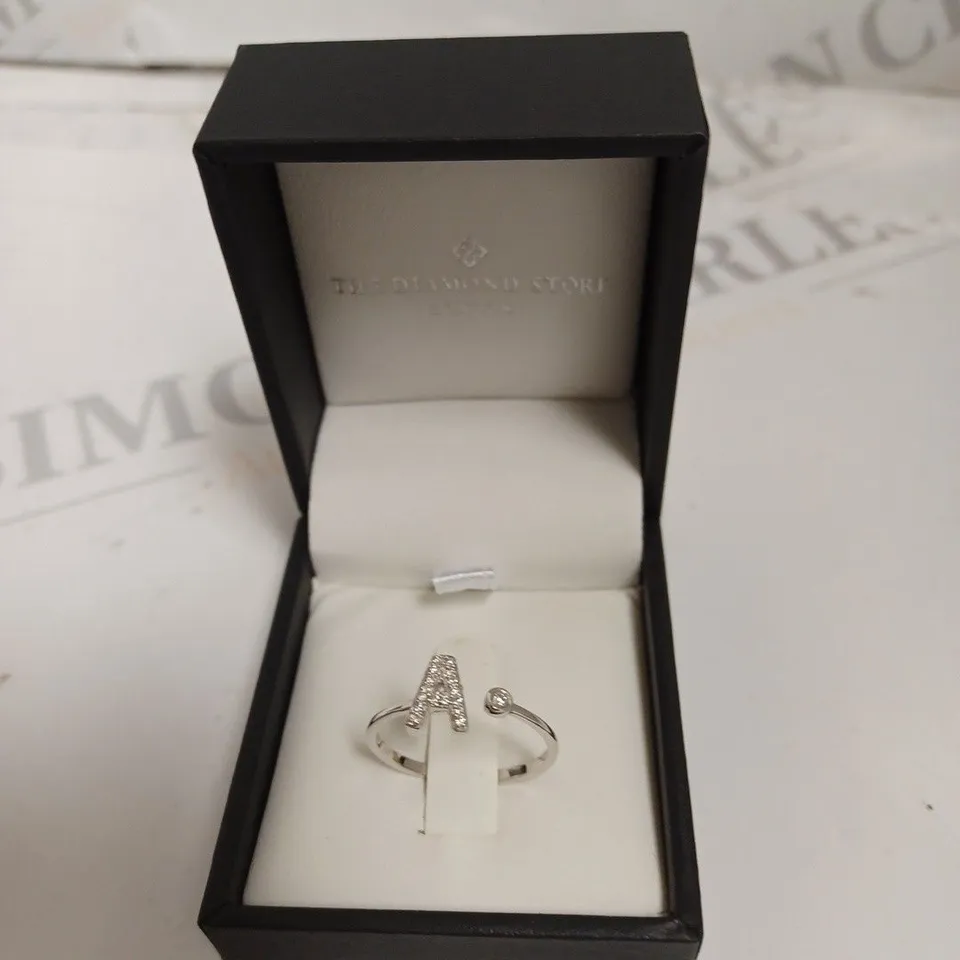 THE DIAMOND STORE LONDON PERSONALISED 'A' RING 