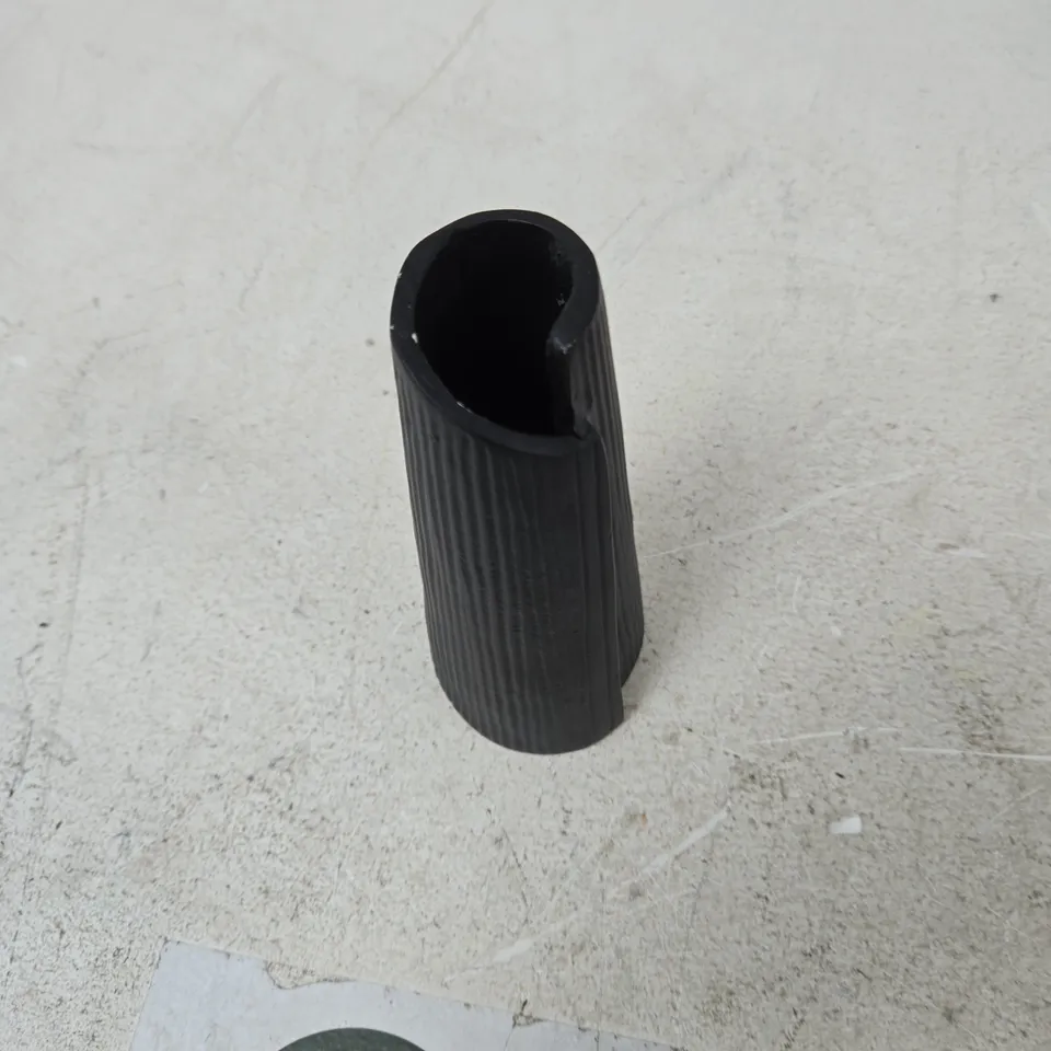 KELLY HOPPEN BLACK RIBBED VASE