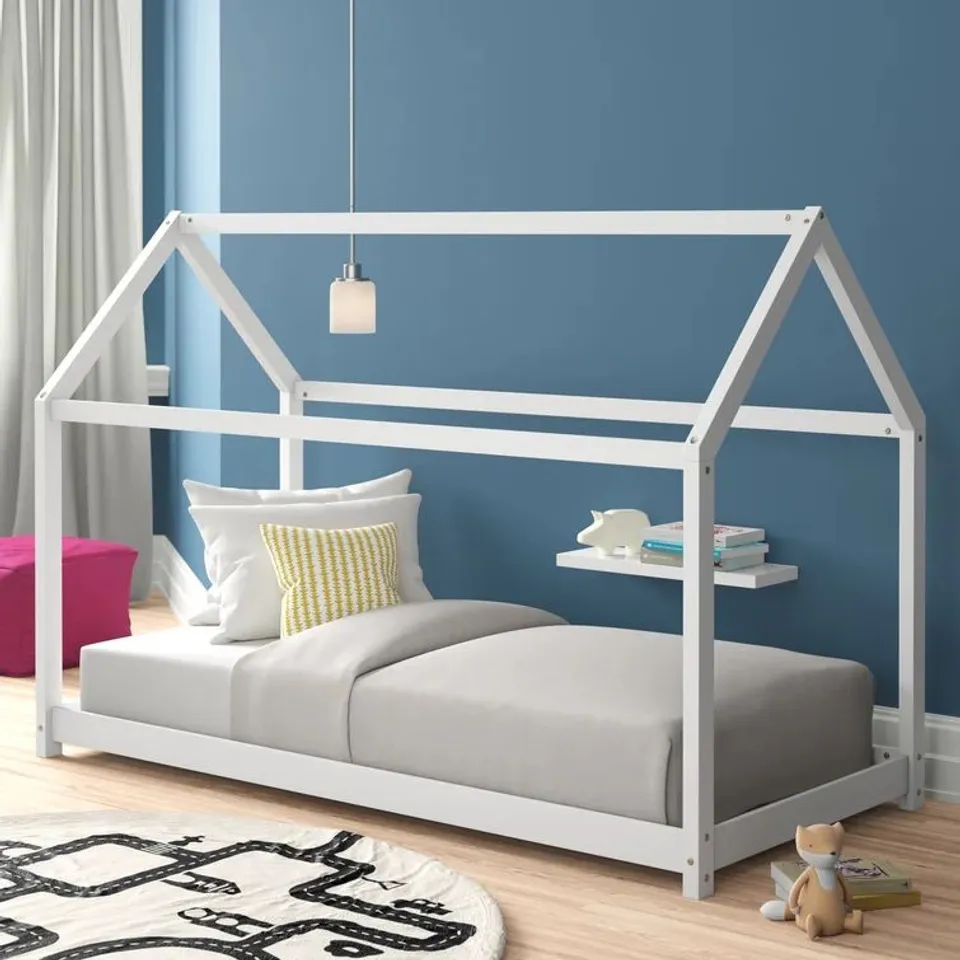 BOXED SHELLBY TODDLER CANOPY BED - WHITE