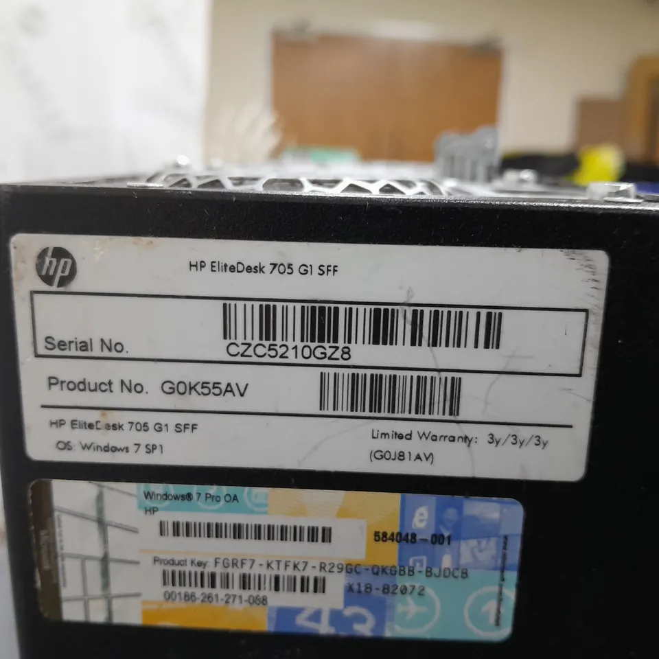 HP ELITEDESK 705 G1 SFF DESKTOP PC 