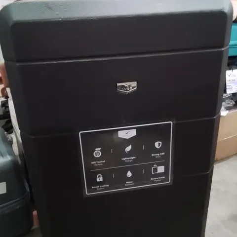 LUGG JETSET 28 INCH TRAVEL SUITCASE BLACK AND BROWN 