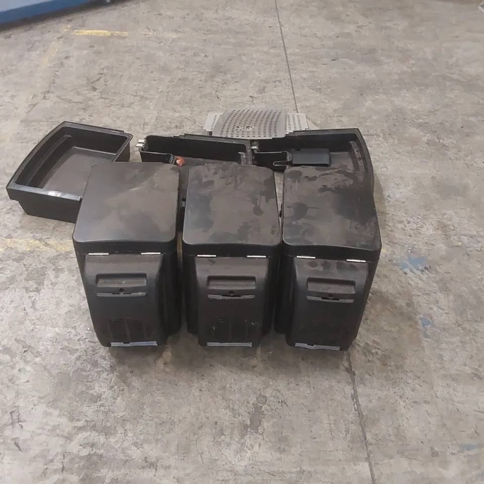 3x FRANKE COOL BOXES AND ASSORTED COFFEE MACHINE PARTS
