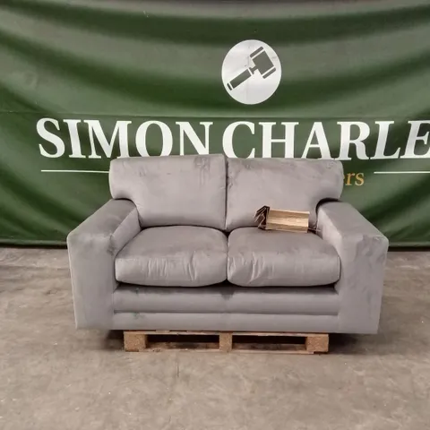 MANHATTAN 2 SEATER SOFA, GREY HOUSE VELVET