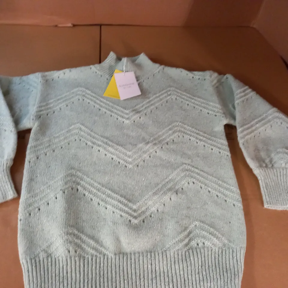 SUNSHINE SOUL TURTLE NECK JUMPER IN MINT GREEN - UK S