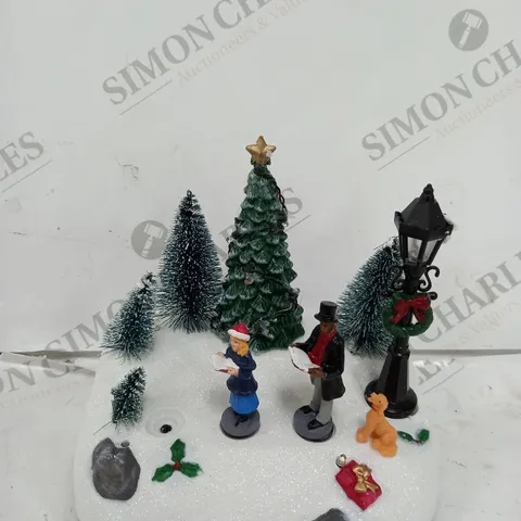 DESIGNER FESTIVE LED CHRISTMAS SCENE WITH MUSIC