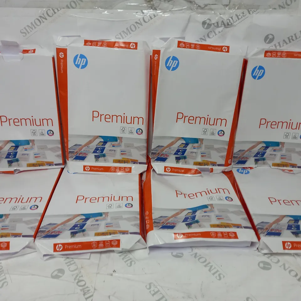 APPROXIMATELY 8 PACKS OF HP PREMIUM PAPER (APPROX 250 PER PACK, SOME PAGES MAY BE MISSING)