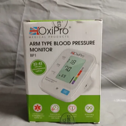 OXIPRO ARM TYPE BLOOD PRESSURE MONITOR BP1
