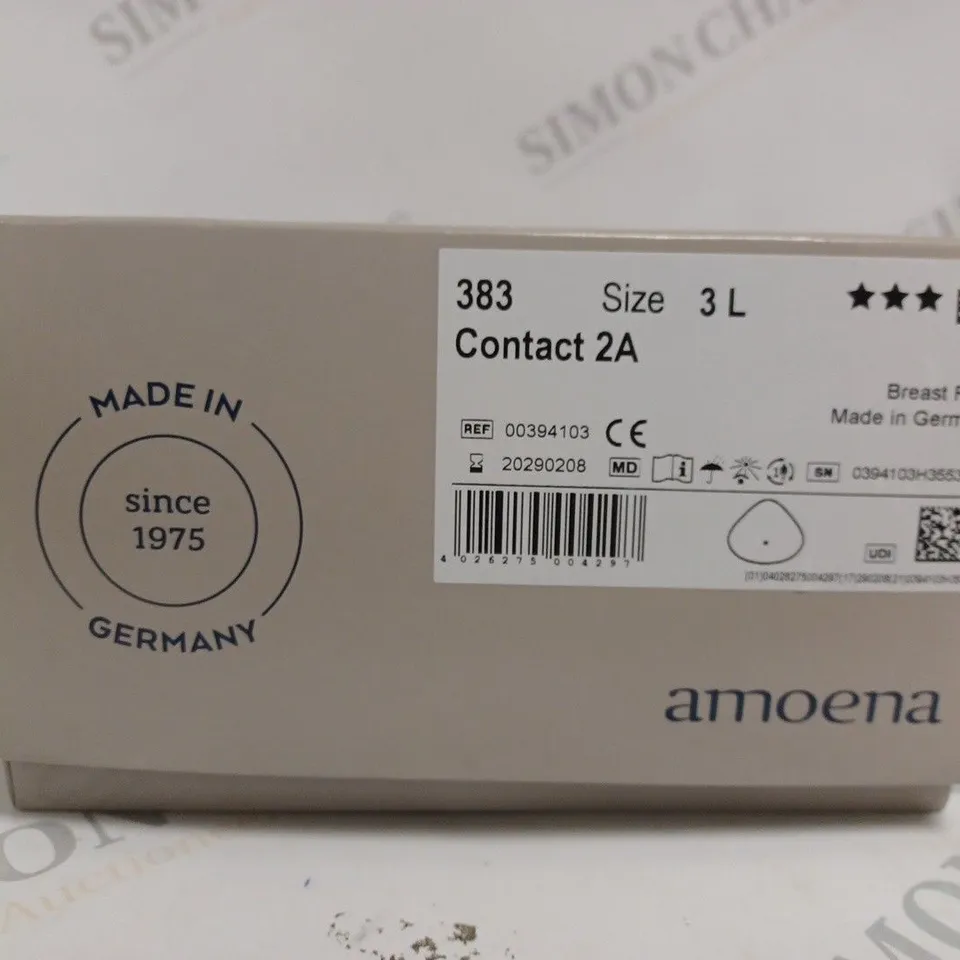 BOXED AMOENA CONTACT 2A 383 SILICONE BREAST FORM - SIZE 3 L 