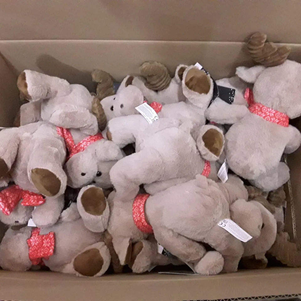 BOX CONTAINING APPROXIMATELY 27 BRAND NEW CHRISTMAS REINDEER TOYS