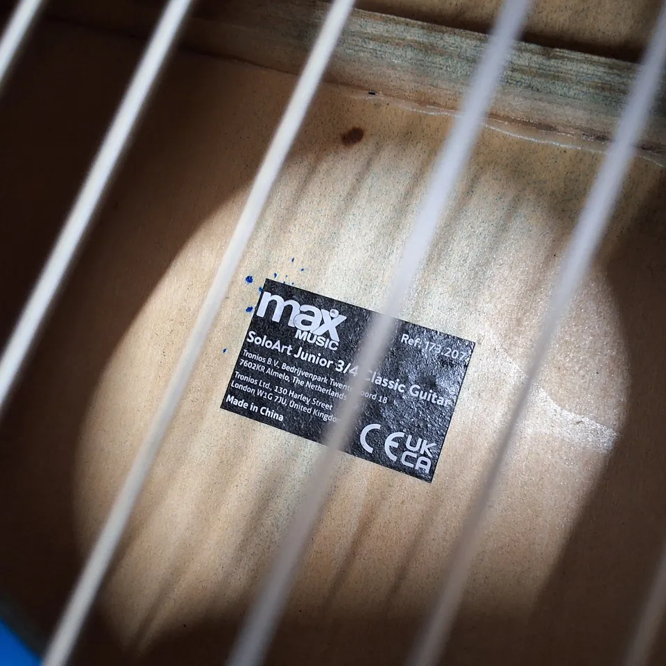 MAX MUSIC SOLART JUNIOR 3/4 CLASSICAL GUITAR – BLUE GRADIENT