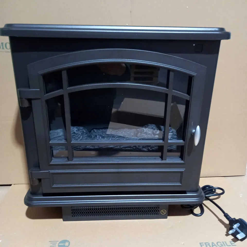 WARMLITE WINGHAM 2000W GREY ELECTRIC STOVE HEATER  
