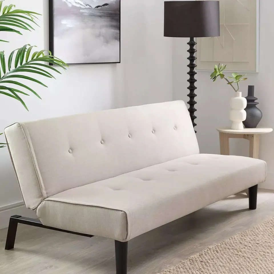 BOXED DAX FABRIC SOFA BED - NATURAL (1 BOX) RRP £199