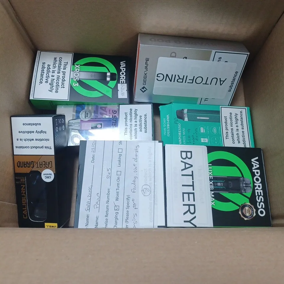 LOT OF 17 ASSORTED ELECTRONIC CIGARETTE ITEMS TO INCLUDE ENDURA, ASPIRE AND INNOKIN