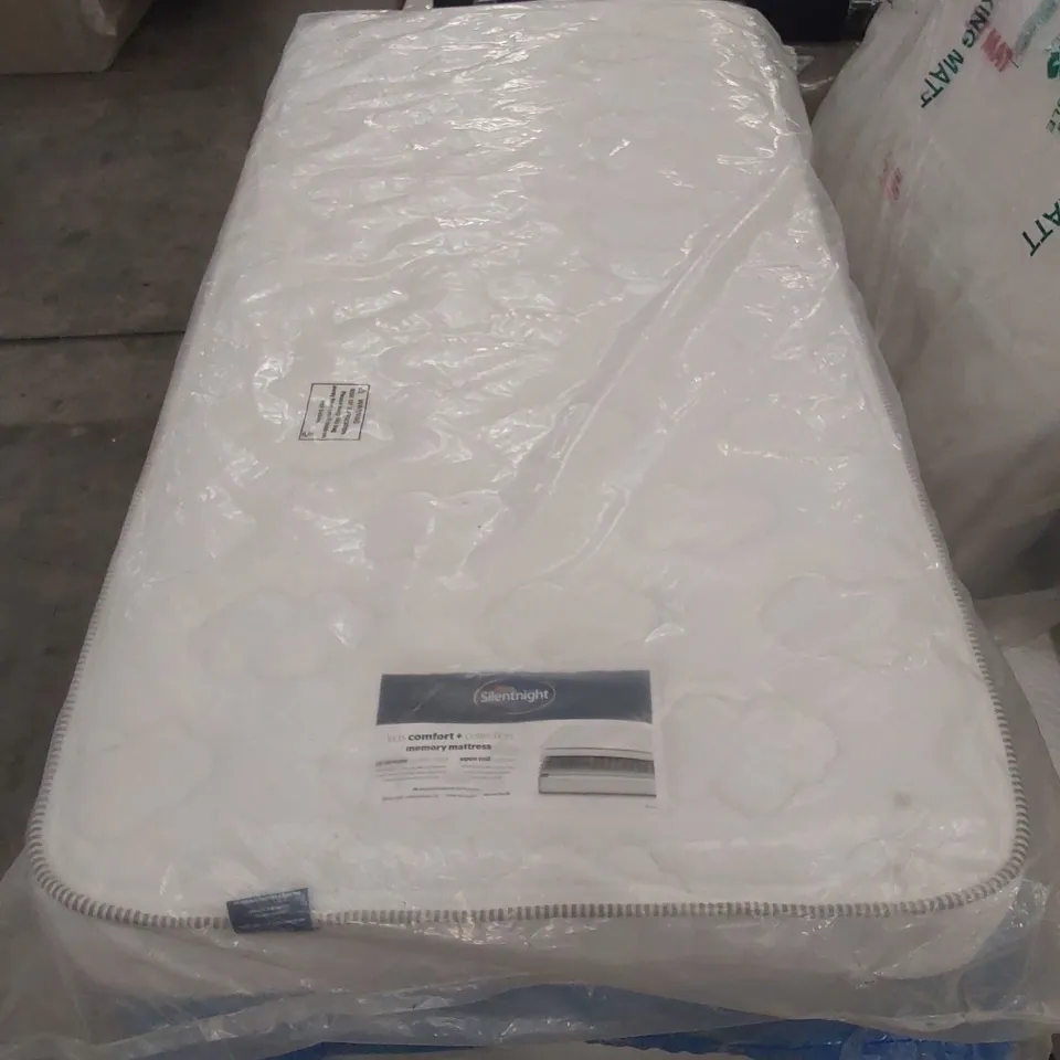 QUALITY BAGGED SILENTNIGHT 90cm SINGLE KIDS COMFORT OPEN COIL MEMORY MATTRESS 
