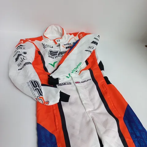 SPARCO-OFFICIAL FIA STANDARD PERSONALISED YOUTH KARTING RACE SUIT - SIZE UNSPECIFIED  