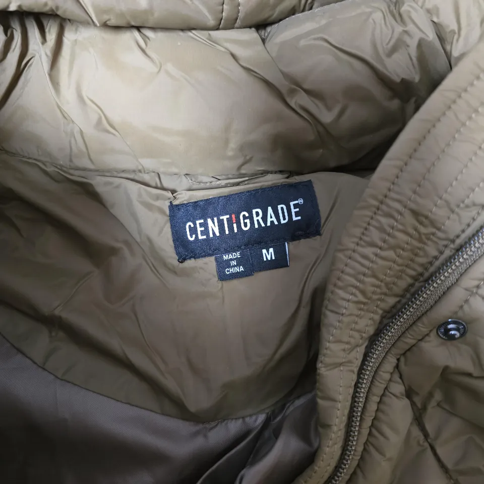  CENTIGRADE BROWN SLEEVELESS HOODED JACKET MEDIUM