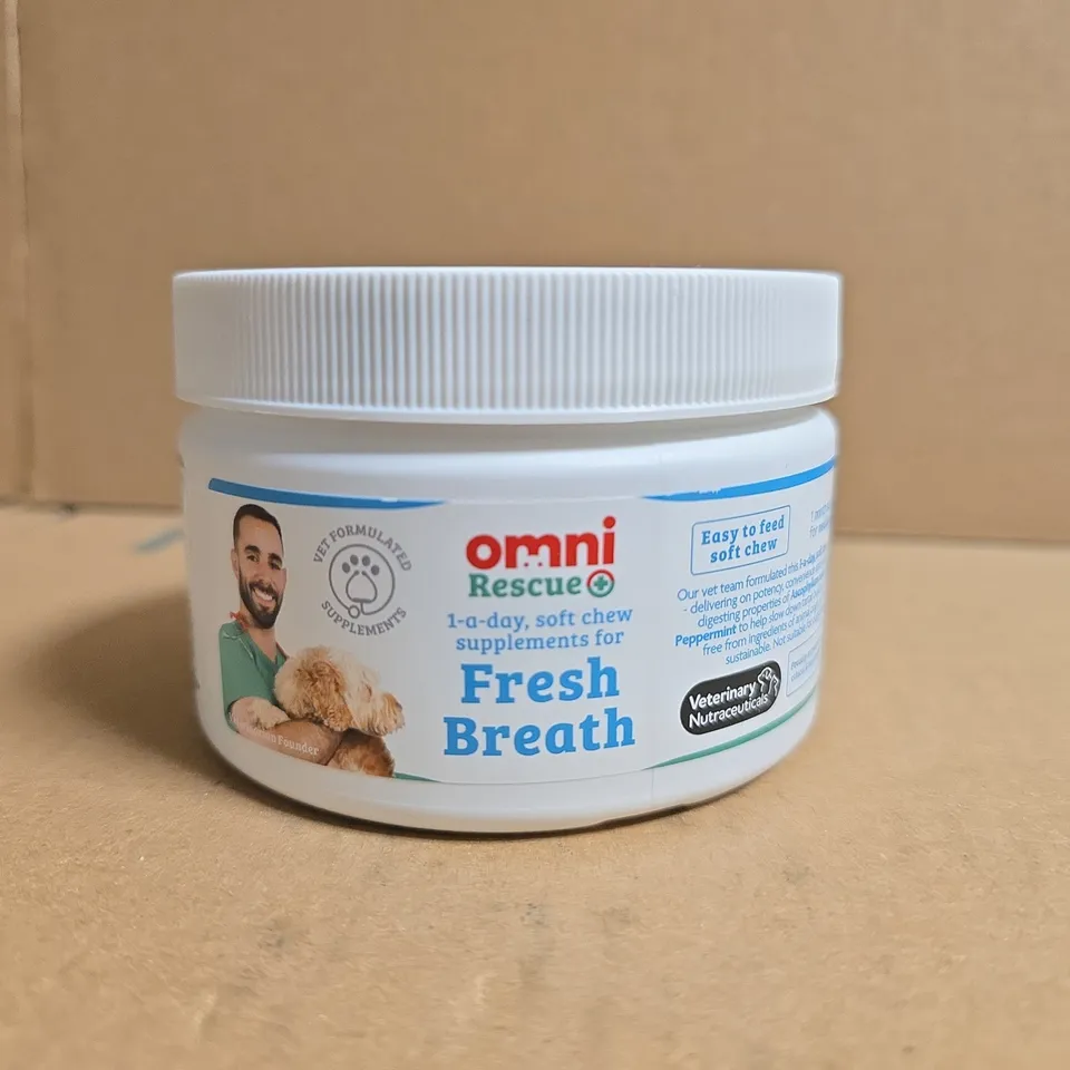 OMNI RESCUE FRESH BREATH DOG CHEWS – 1-A-DAY DENTAL SUPPLEMENT