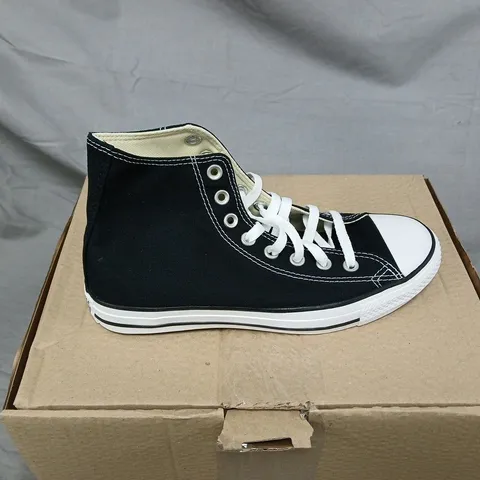 CONVERSE CHUCK TAYLOR ALL STAR HIGH-TOP SNEAKERS – BLACK. UK SIZE 6.5
