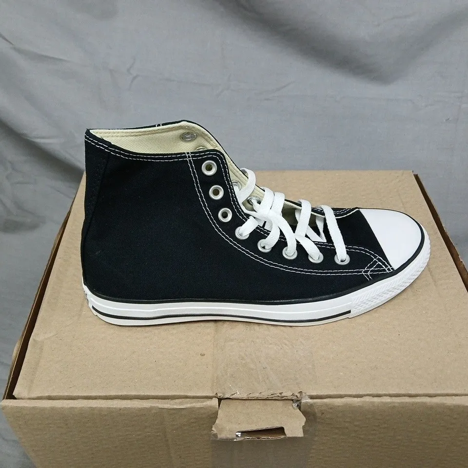 CONVERSE CHUCK TAYLOR ALL STAR HIGH-TOP SNEAKERS – BLACK. UK SIZE 6.5