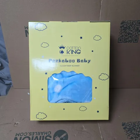 COTTON KING PEEKABOO BABY CLOUDY BABY BLANKET BOXED