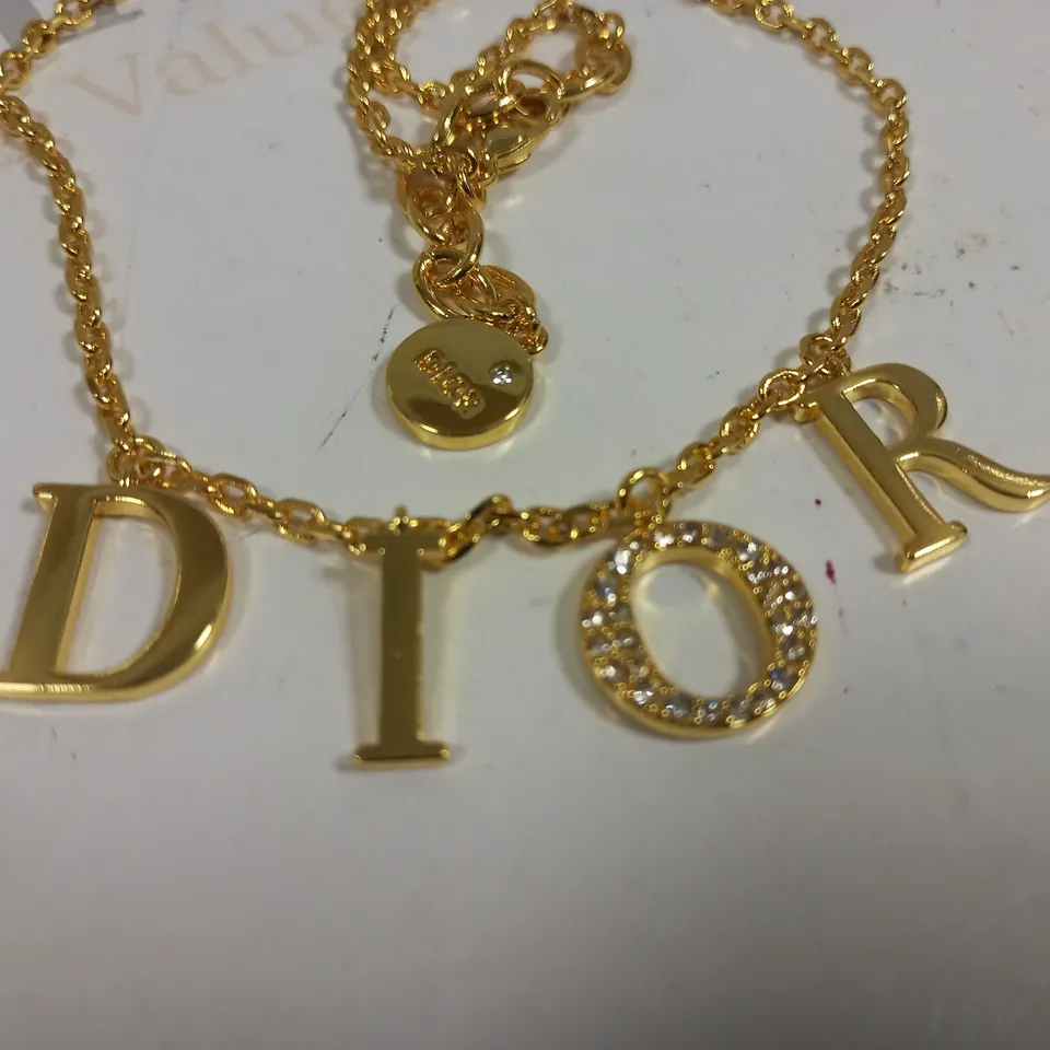 BOXED DIOR GOLD EFFECT NECKLACE
