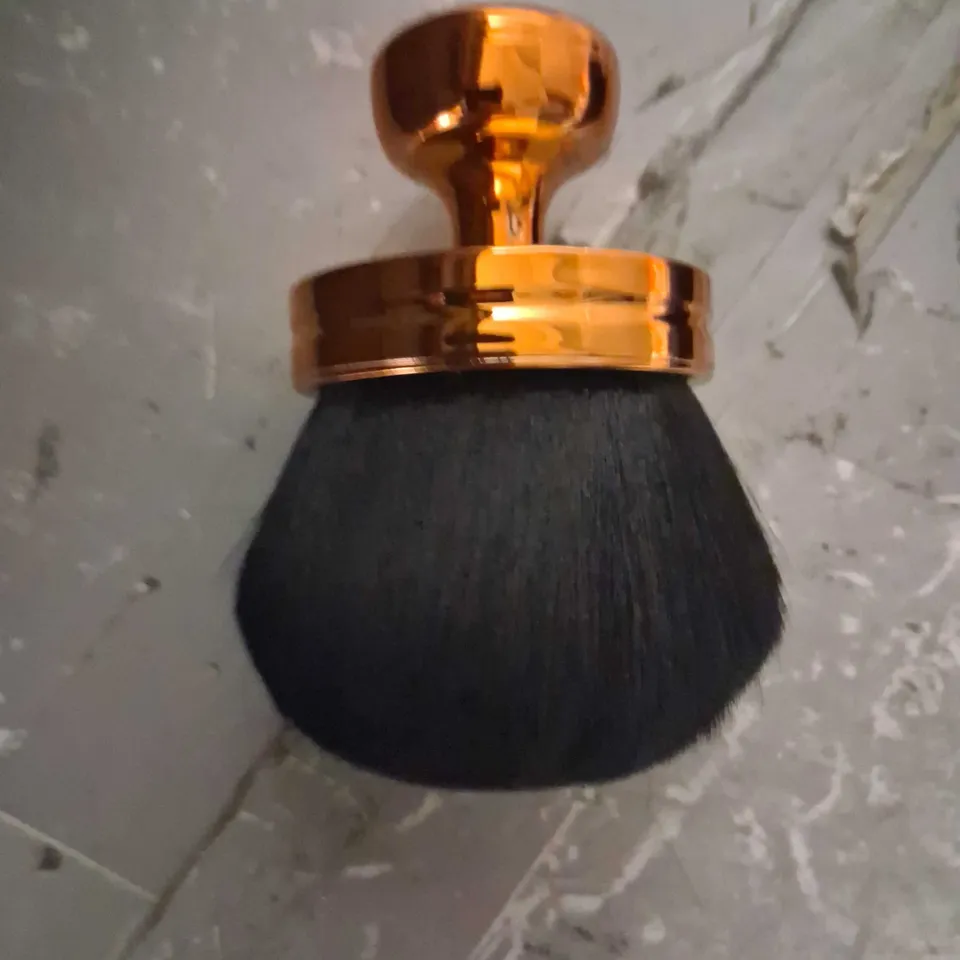 APPROXIMATELY 20 ROSE GOLD HANDLED COSMETICS BRUSHES