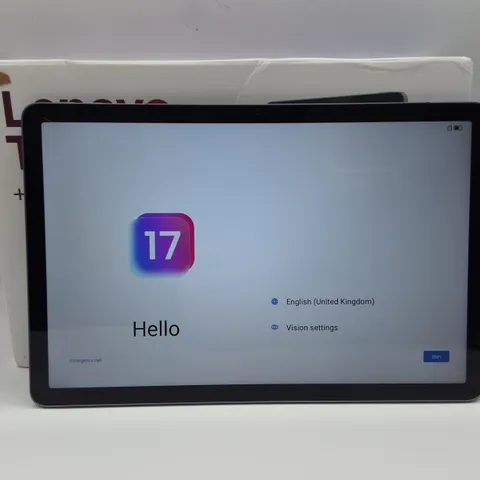 BOXED LENOVO TAB + CLEAR CASE 64GB IN LUNA GREY - TB311XU