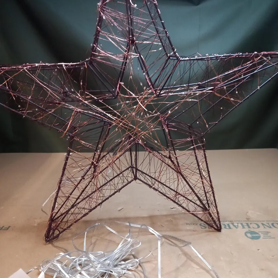 JOHN LEWIS 3D COPPER LED STAR LIGHT 