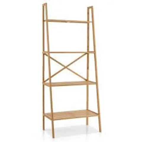 BOXED COSTWAY 4 SHELF NATURAL FREESTANDING BOOKCASE