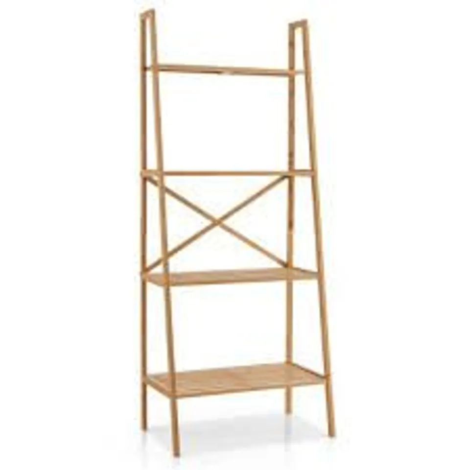 BOXED COSTWAY 4 SHELF NATURAL FREESTANDING BOOKCASE