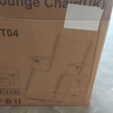 BOXED PAIR OF TESLIN LAFUMA LOUNGE CHAIRS - BLACK