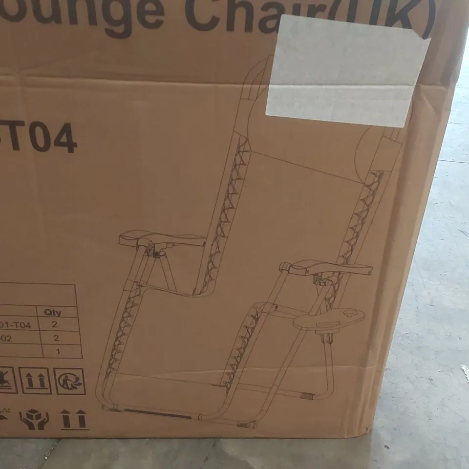 BOXED PAIR OF TESLIN LAFUMA LOUNGE CHAIRS - BLACK