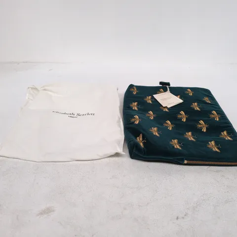ELIZABETH SCARLETT RICH BLUE LAPTOP CASE – 28 X 38 CM, 100% ORGANIC COTTON VELVET