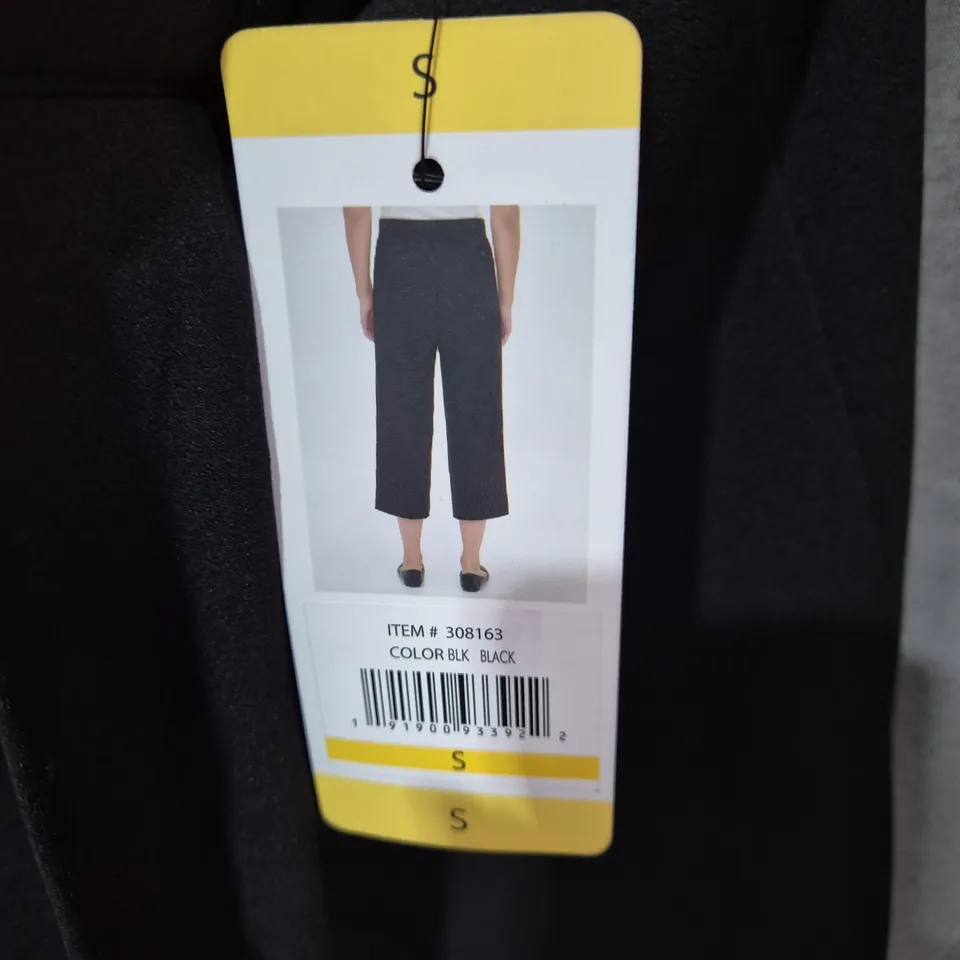 ANDREW MARC BLACK DRAPED FRONT BLAZER – SIZE S