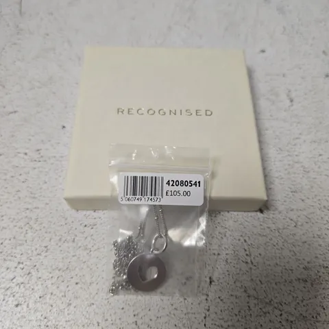 RECOGNISED NECKLACE WITH CIRCULAR HEART PENDANT