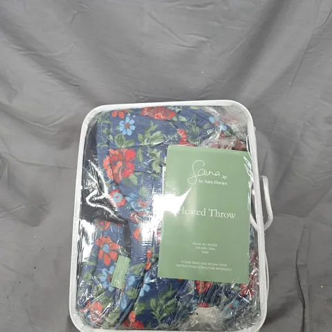 SARA BY SARA DAVIES SNUGGLY SHERPA HEATED THROW WITH 9 HEAT SETTINGS