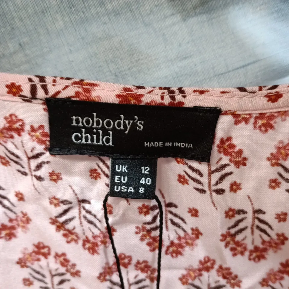 NOBODY'S CHILD FLORAL PRINT DRESS – UK 12 (EU 40, USA 8)