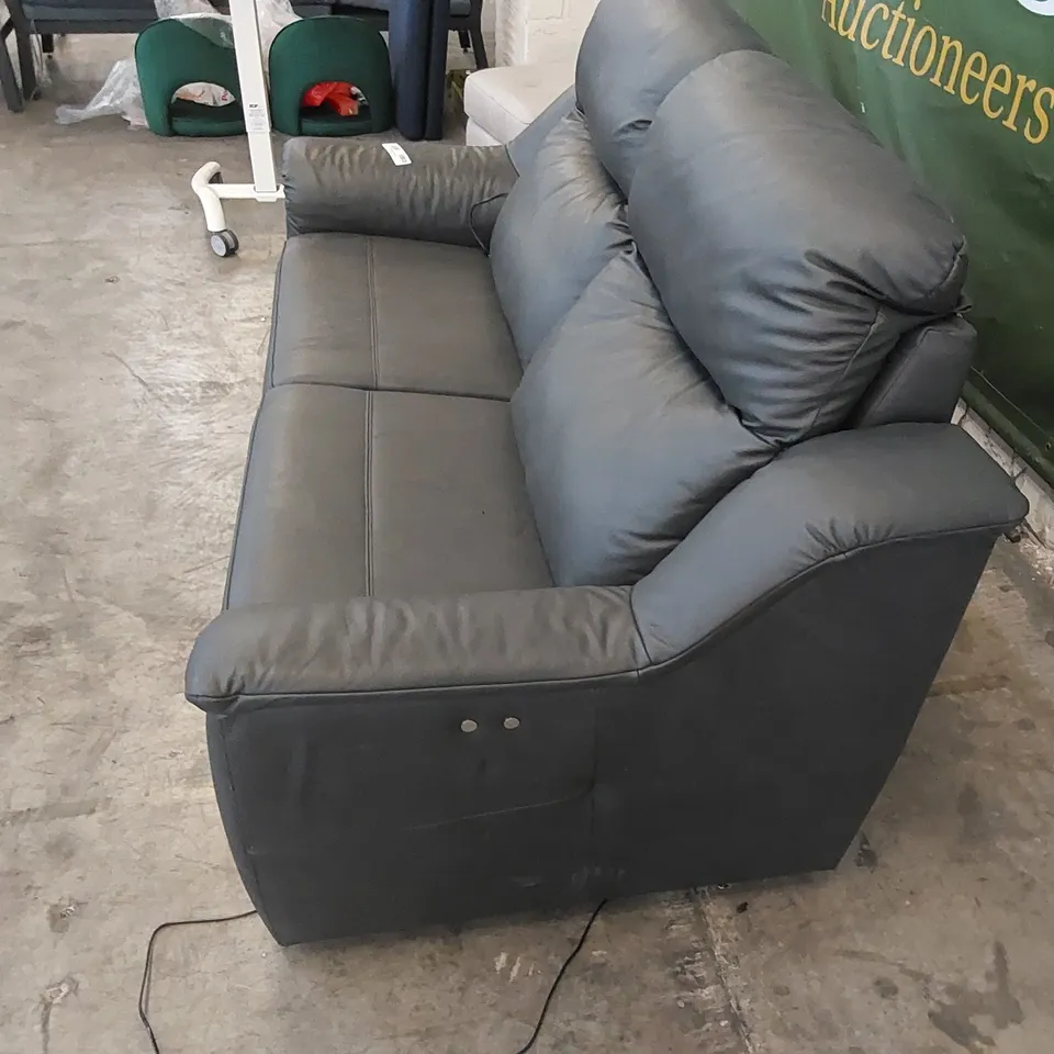 QUALITY G PLAN DESIGNER FIRTH 3 SEATER ELECTRIC RECLINER SOFA IN CAMBRIDGE PETROL BLUE LEATHER 