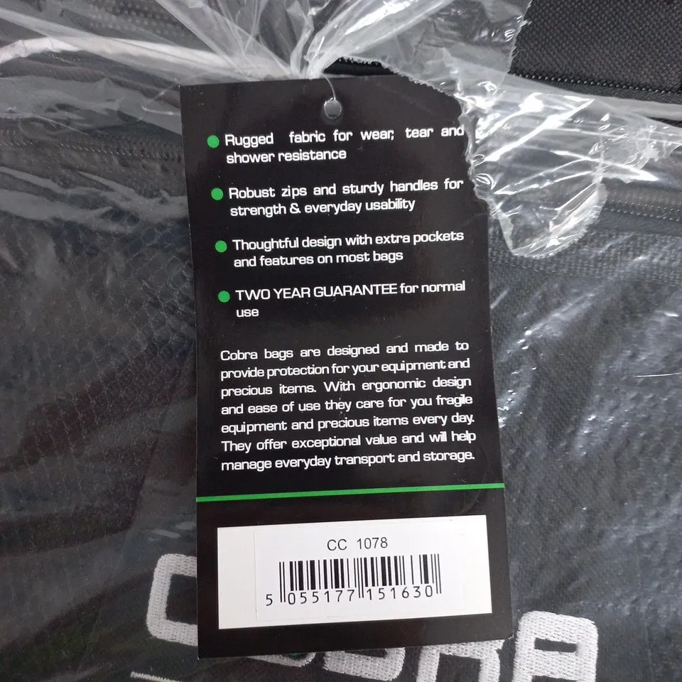 COBRA CASE TRAVEL BAG – BLACK (TAG ATTACHED)