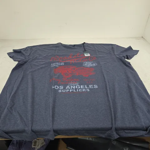 ARIZONA "ROADSTER MOTOR CO" BLUE MARL T SHIRT 5XL TAGGED