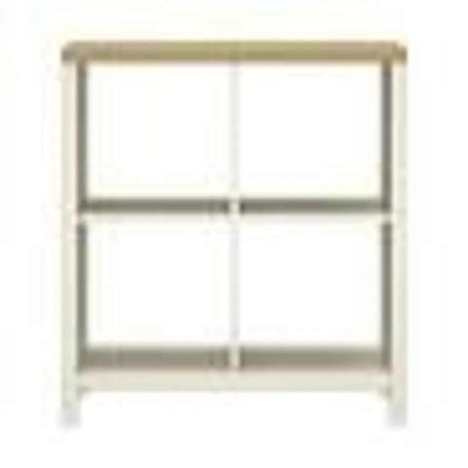OAK EFFECT FREESTANDING 4 SHELF CUBE SHELVING UNIT, (H)850MM (W)390MM
