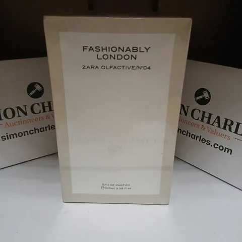 BOXED AND SEALED FASHIONABLY LONDON ZARA OLFACTIVE NO 04 EAU DE PARFUM 100ML