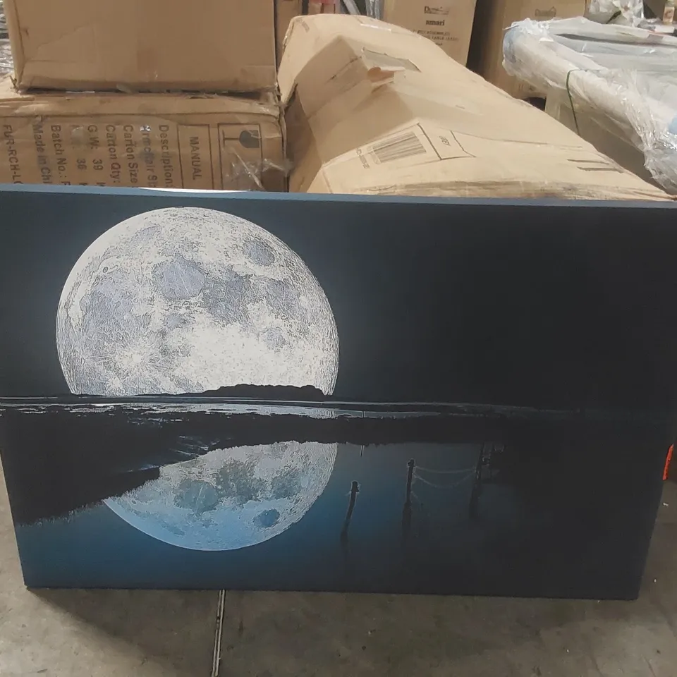 FULL MOON REFLECTION - WRAPPED CANVAS PRINT 
