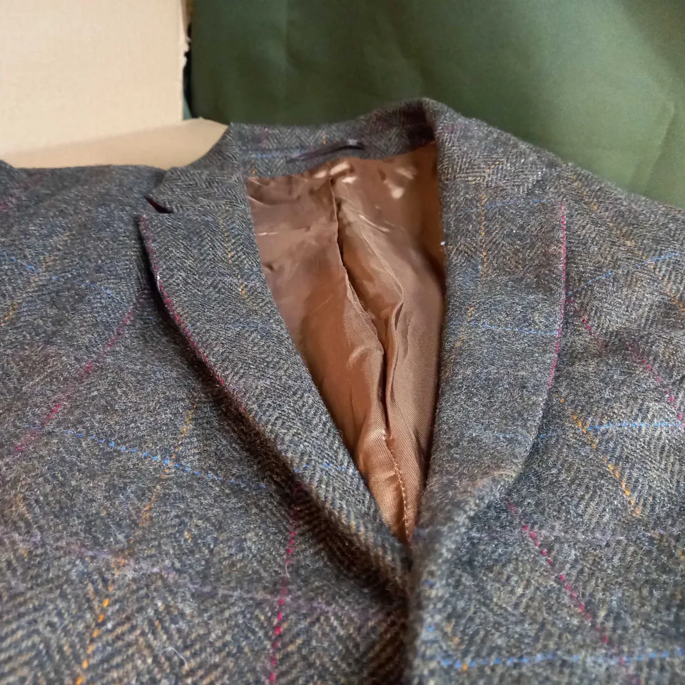 DESIGNER BROWN TWEED STYLE MENS JACKET