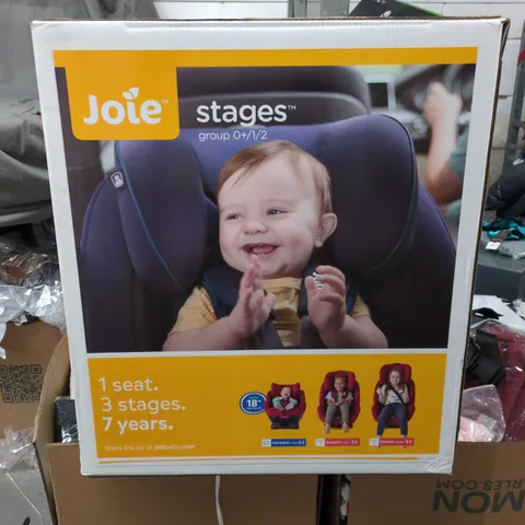 UNOPENED JOIE STAGES GROUP 0+/1/2 CAR SEAT – COAL
