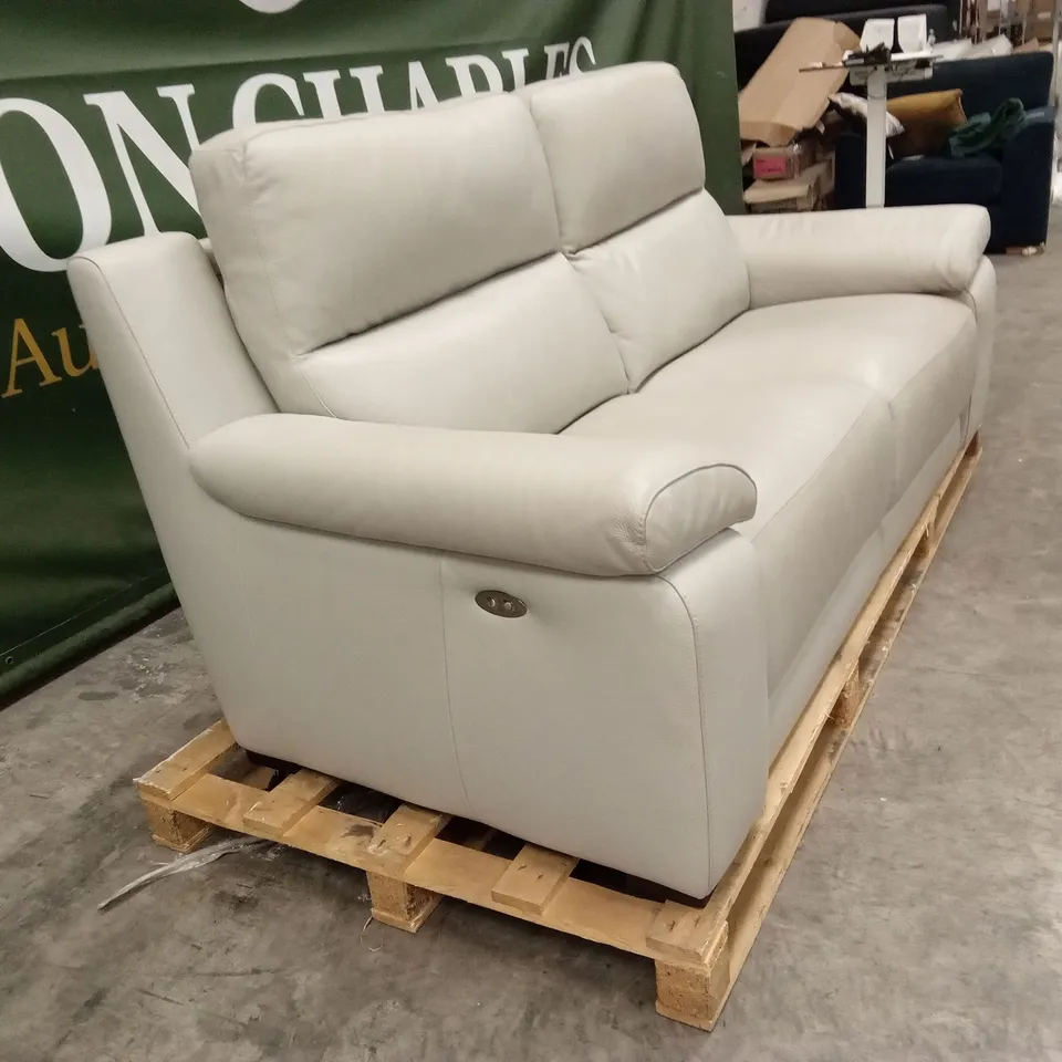 QUALITY DESIGNER ITALIAN MADE MORENO 3 SEATER ELECTRIC RECLINER LEATHER SOFA