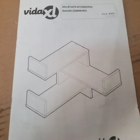 BOXED VIDAXL 3 TIER CORNER SHELF