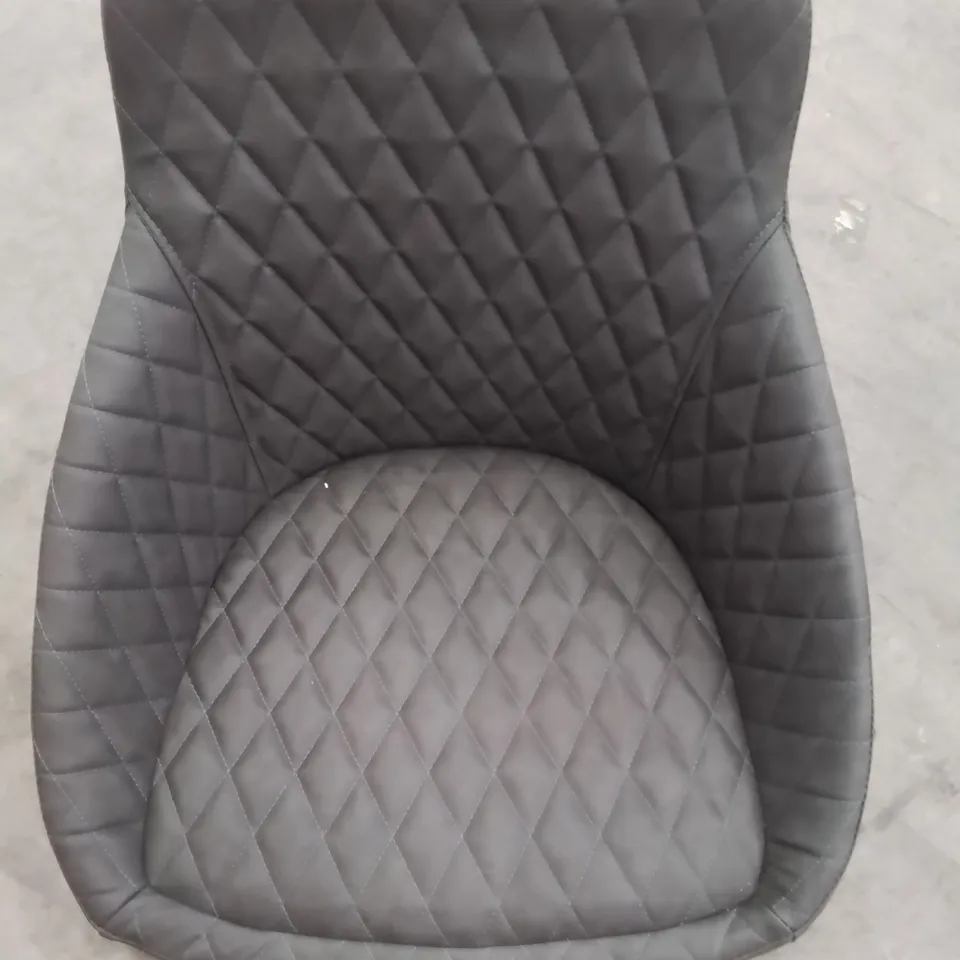 UNBRANDED PADDED DARK GREY DINING ROOM CHAIR