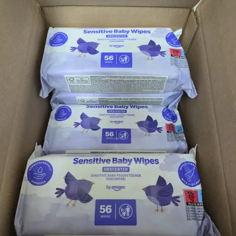 APPROXIMATELY 15 AMAZON SENSITIVE BABY WIPES - UNSCENTED 