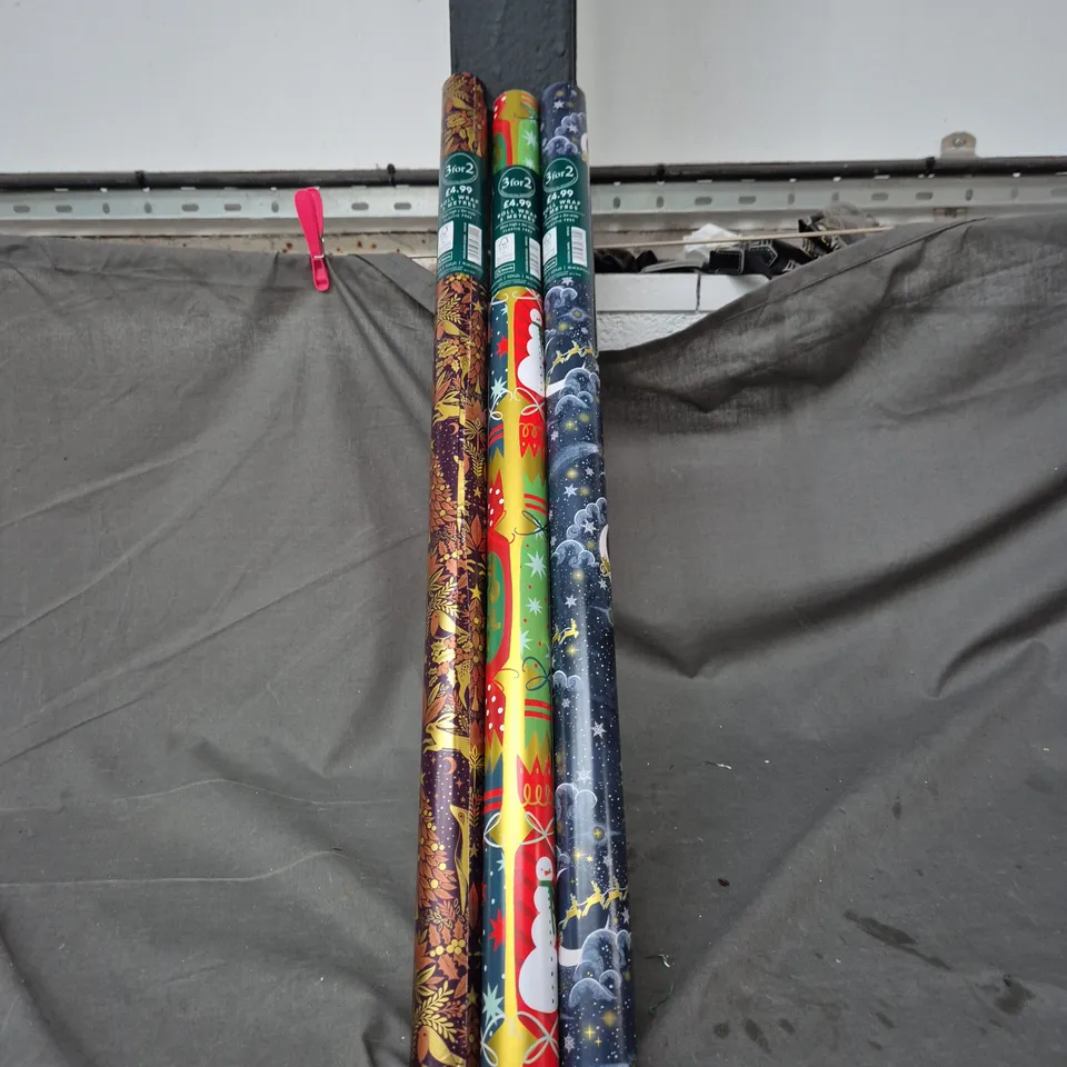 GIFT WRAP ROLLS – ASSORTED FESTIVE PATTERNS, 3 X 3M